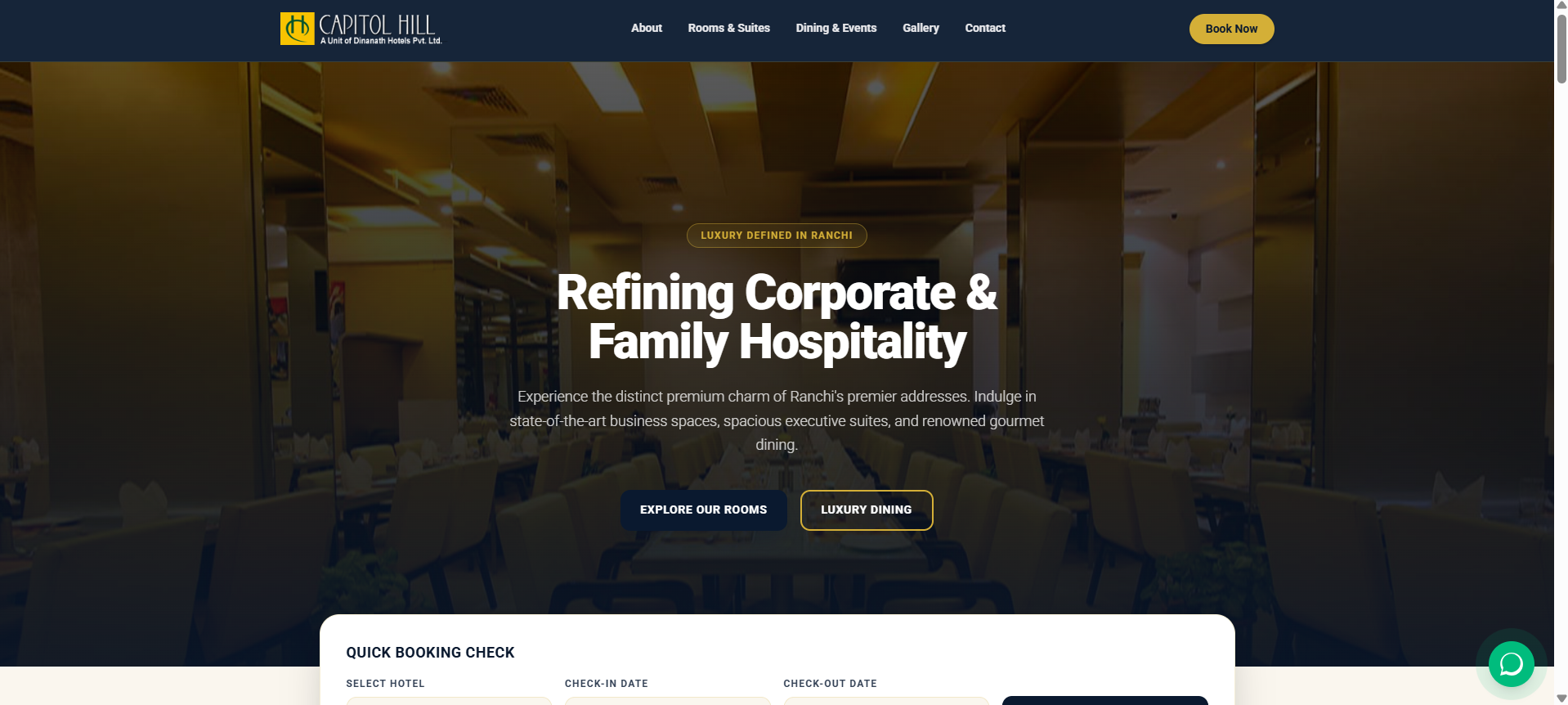 Capitol Hotels Portal Screenshot 1