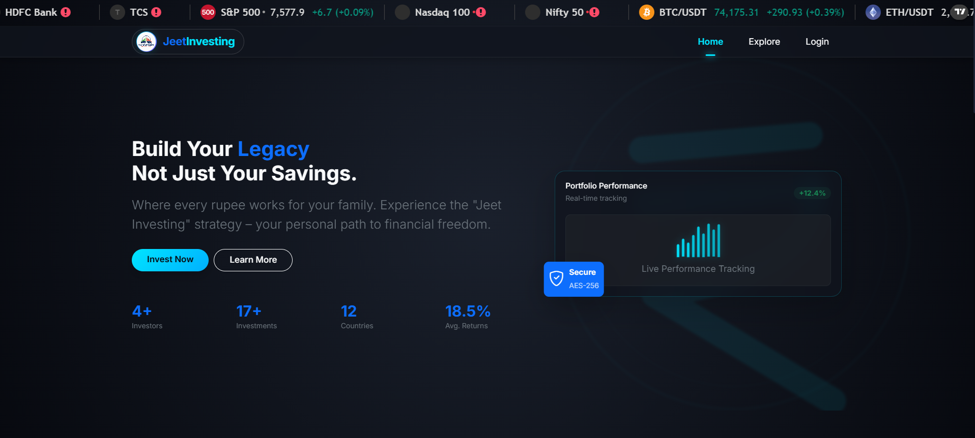Jeet Investing Tracker Screenshot 1