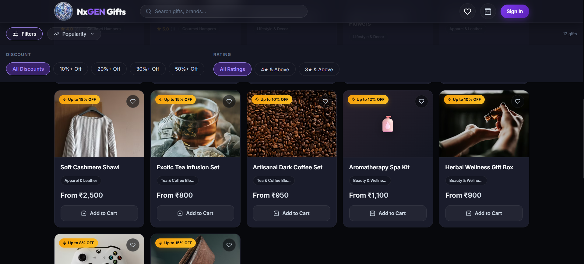 NxGen Gifts Store Screenshot 2