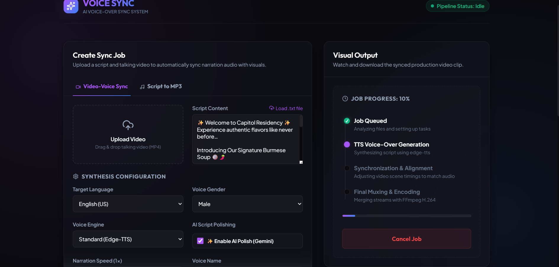 Voice Cloning Service Screenshot 3